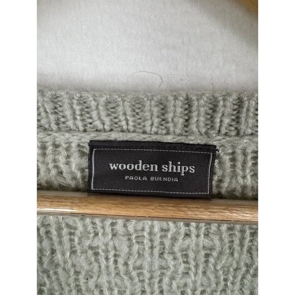 Wooden Ships Mohair Wool blend loose fit Sweater sz S grey - Picture 2 of 6